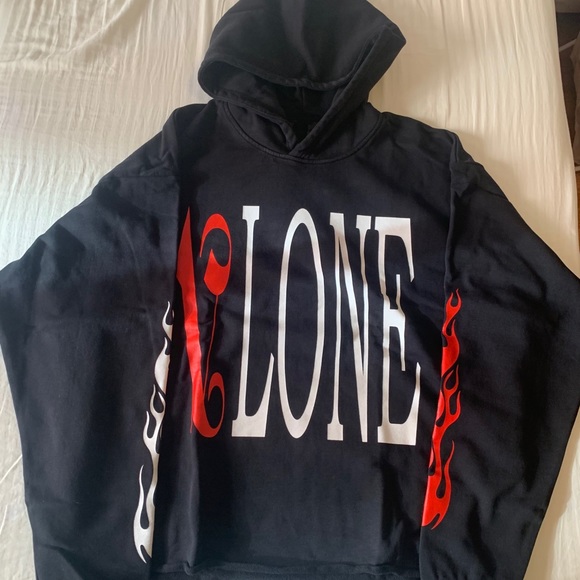 Vlone x palm angel hoodie red